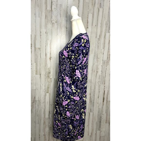 LulaRoe Julia Dress Women's Medium Purple Floral Pencil Knee Length Casual - Picture 5 of 6